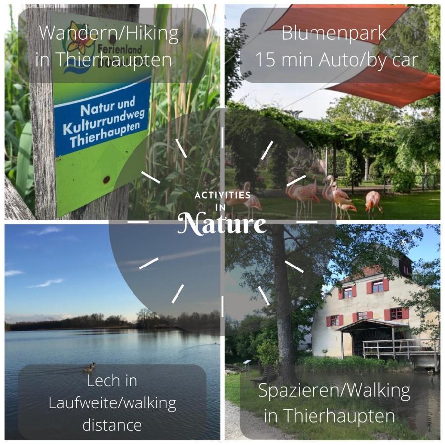 Schones Landleben An Den Lechauen Appartement Thierhaupten Buitenkant foto
